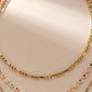 18K Gold-Plated Layered Resin Bead Necklace - DAVERRI FASHIONS