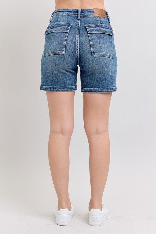 Judy Blue Full Size High Rise Denim Shorts - DAVERRI FASHIONS