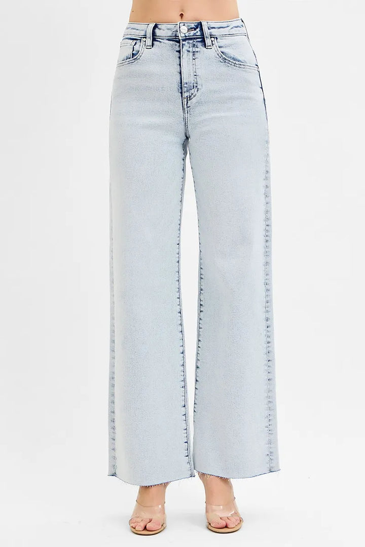 RISEN Full Size High Rise Wide Leg Jeans Plus Size Jeans