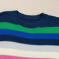 Rainbow Striped Crew Neck Drop Shoulder Sweater - DAVERRI FASHIONS