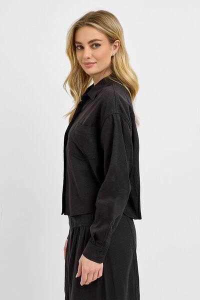 RISEN Button Down Long Sleeve Shirt - DAVERRI FASHIONS