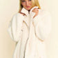 Davi & Dani Faux Fur Zip Up Jacket