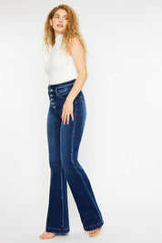 Kancan Button Fly High Rise Flare Jeans | Jeans Daverri Fashions