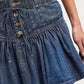 Buttoned Ruffled Mini Denim Skirt - DAVERRI FASHIONS