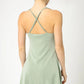 Umgee Crisscross Square Neck Active Dress Mini Dresses