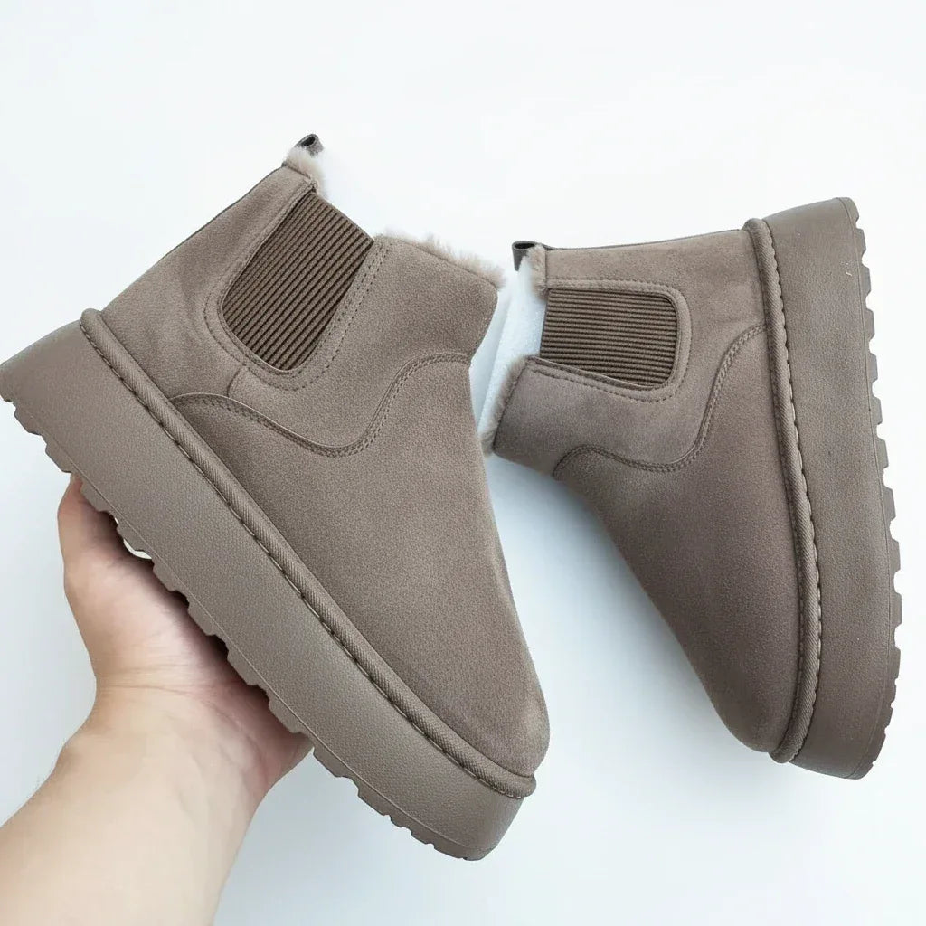 Round Toe Platform Ankle Boots - DAVERRI FASHIONS