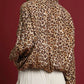 Umgee Leopard Print Balloon Sleeve Blouse
