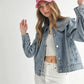MABLE Scallop Peter Pan Collar Denim Jacket Denim Jackets