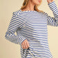 Aemi+Co Drawstring Contrast Striped Shorts