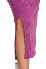 Zenana Ribbed Asymmetric Hem and Sleeve Top & Skirt Set | Outfit Sets Daverri Fashions