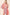 Mittoshop Coral Pink Floral Button Detail Long Sleeve Shirt Dress Mini Dresses