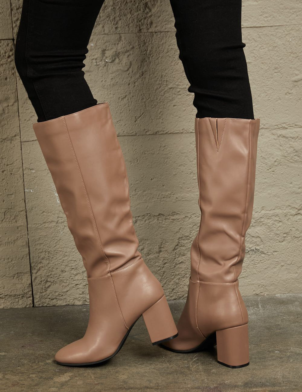 East Lion Corp Block Heel Knee High Boots