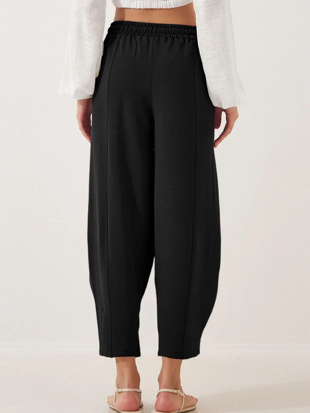Full Size Drawstring Cropped Jogger Pants Plus Size | Pants Daverri Fashions