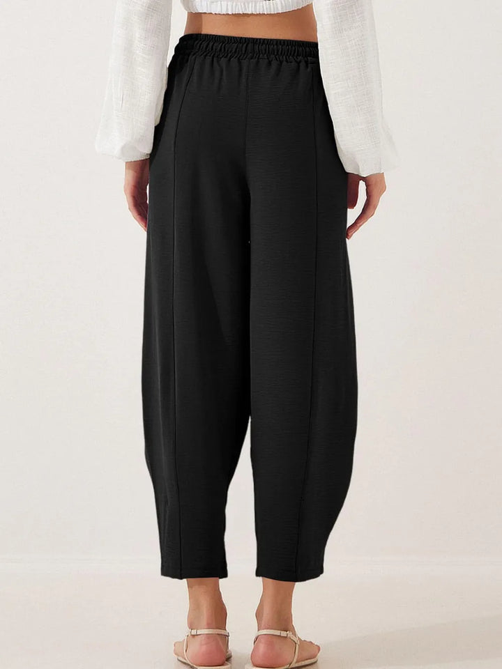 Full Size Drawstring Cropped Jogger Pants Plus Size | Pants Daverri Fashions