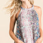 BiBi Snakeskin Print Low Gauge Hacci Knit Halter