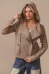BiBi Textured Woven Rider Jacket - DAVERRI FASHIONS