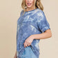 BOMBOM Tie-Dye Round Neck Short Sleeve T-Shirt