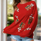 Sequin Gingerbread Man Long Sleeve Sweatshirt - DAVERRI FASHIONS