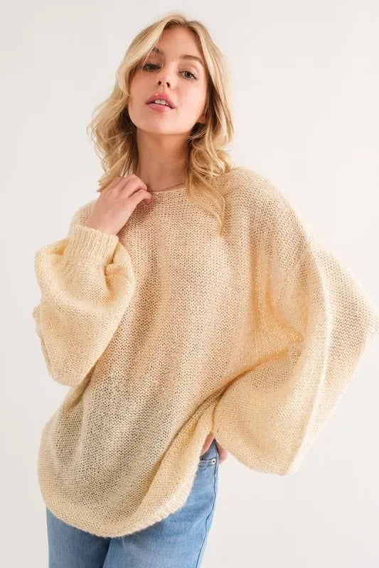 And The Why Sequined Light Weight Pullover Sweater - DAVERRI FASHIONS