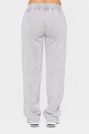 Mono B Elastic Waist Fleece Pants with Pockets | Pants Daverri Fashions