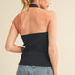 Aemi + Co Ribbed Halter Neck Cami - DAVERRI FASHIONS