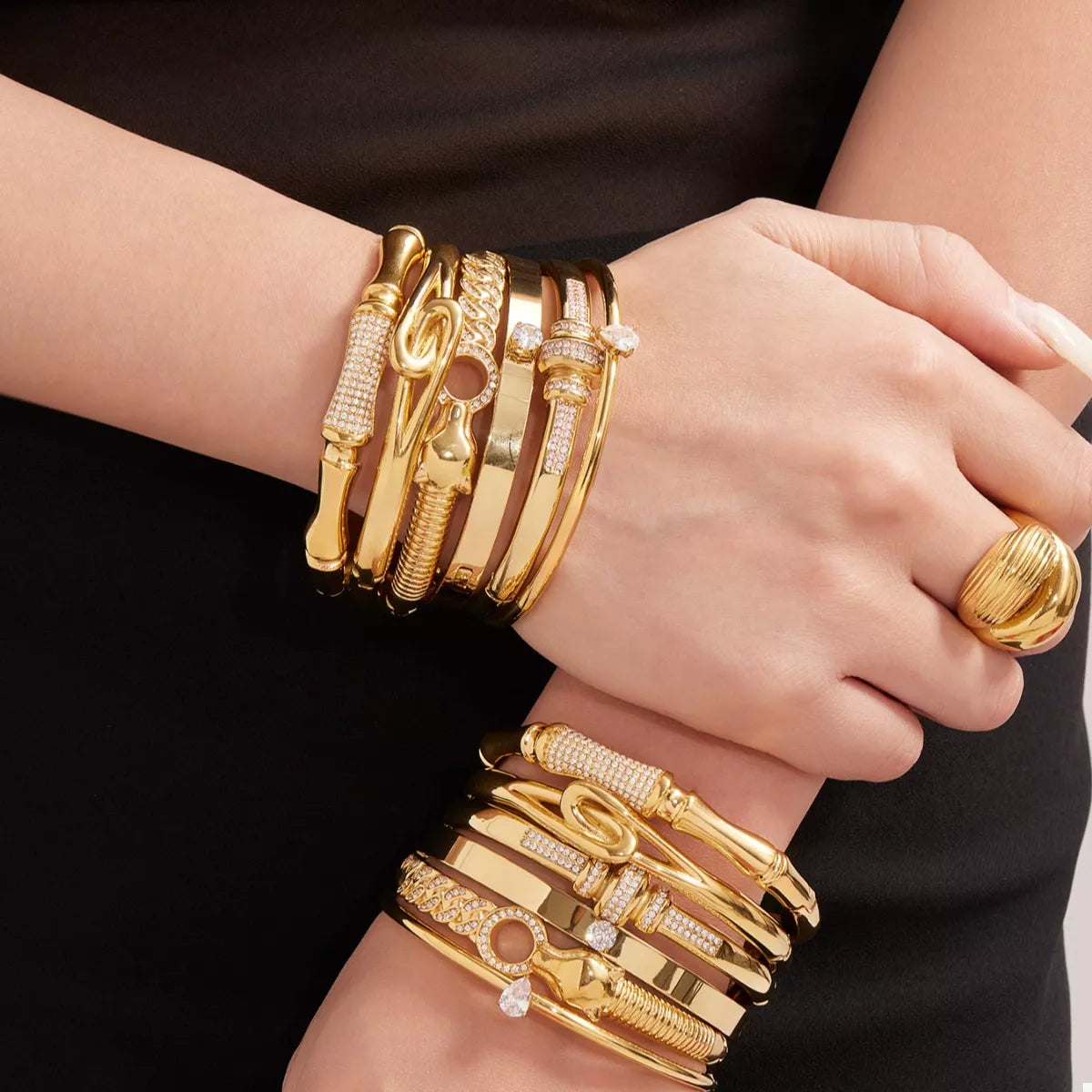 18K Gold-Plated Zircon Bracelet | Bracelets Daverri Fashions