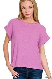Zenana Rolled Sleeve Top and Pants Sweater Set | Outfit Sets Daverri Fashions