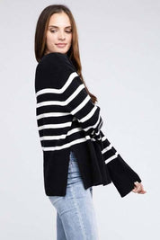 Bibi Ribbed Striped Sweater Sweaters