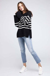 Bibi Ribbed Striped Sweater Sweaters