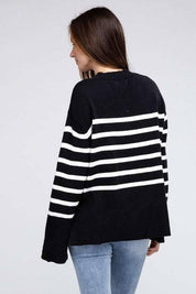 Bibi Ribbed Striped Sweater Sweaters