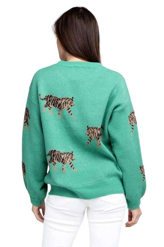 Bibi Tiger Pattern Sweater Sweaters