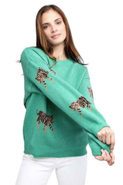 Bibi Tiger Pattern Sweater Sweaters