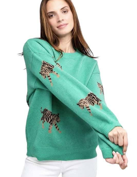 Bibi Tiger Pattern Sweater Sweaters