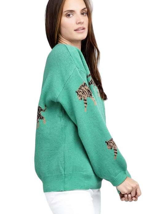 Bibi Tiger Pattern Sweater Sweaters