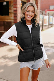 By the Campfire Cozy Black Vest | Daverri Fashions