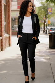 Holiday Glam Tassel Blazer | Daverri Fashions