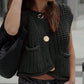 Cropped Sleeveless knit cardigan vest Sweaters