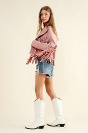 Western Studded Open Fringe Jacket Coats & Jackets