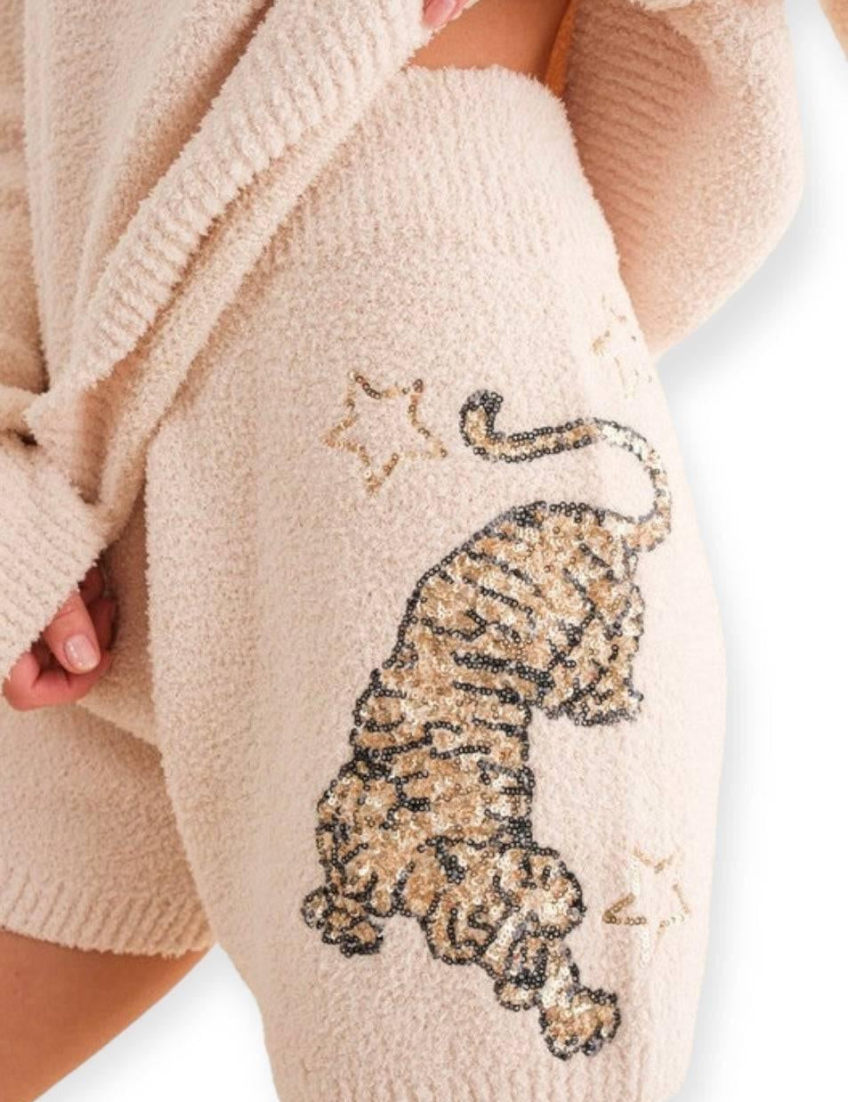 Cozy tiger star knit lounge set Loungewear