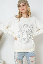 Tiger Studded Star Sweatshirt Sweatshirts