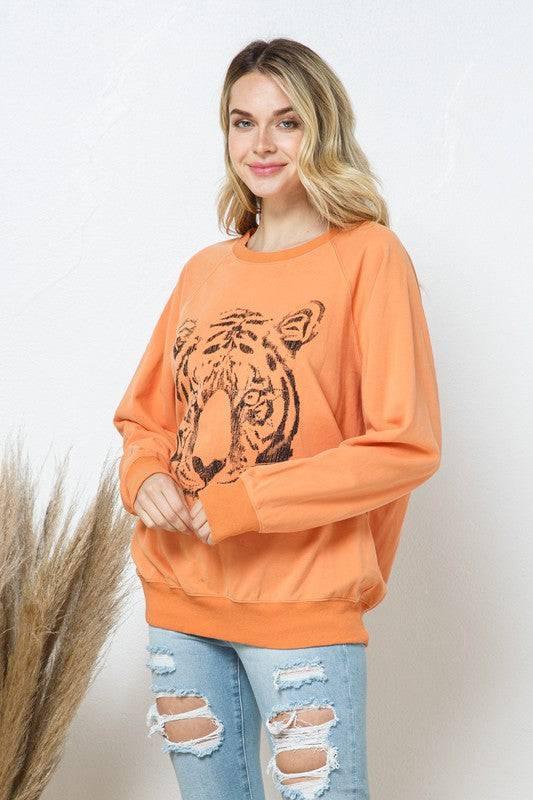 Tiger Studded Star Sweatshirt Sweatshirts