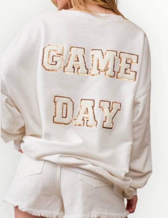 Women's Gameday Sequin Football Sweatshirt Sweatshirts