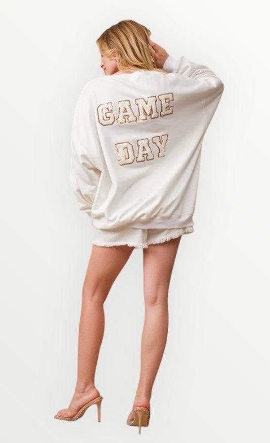 Women's Gameday Sequin Football Sweatshirt Sweatshirts