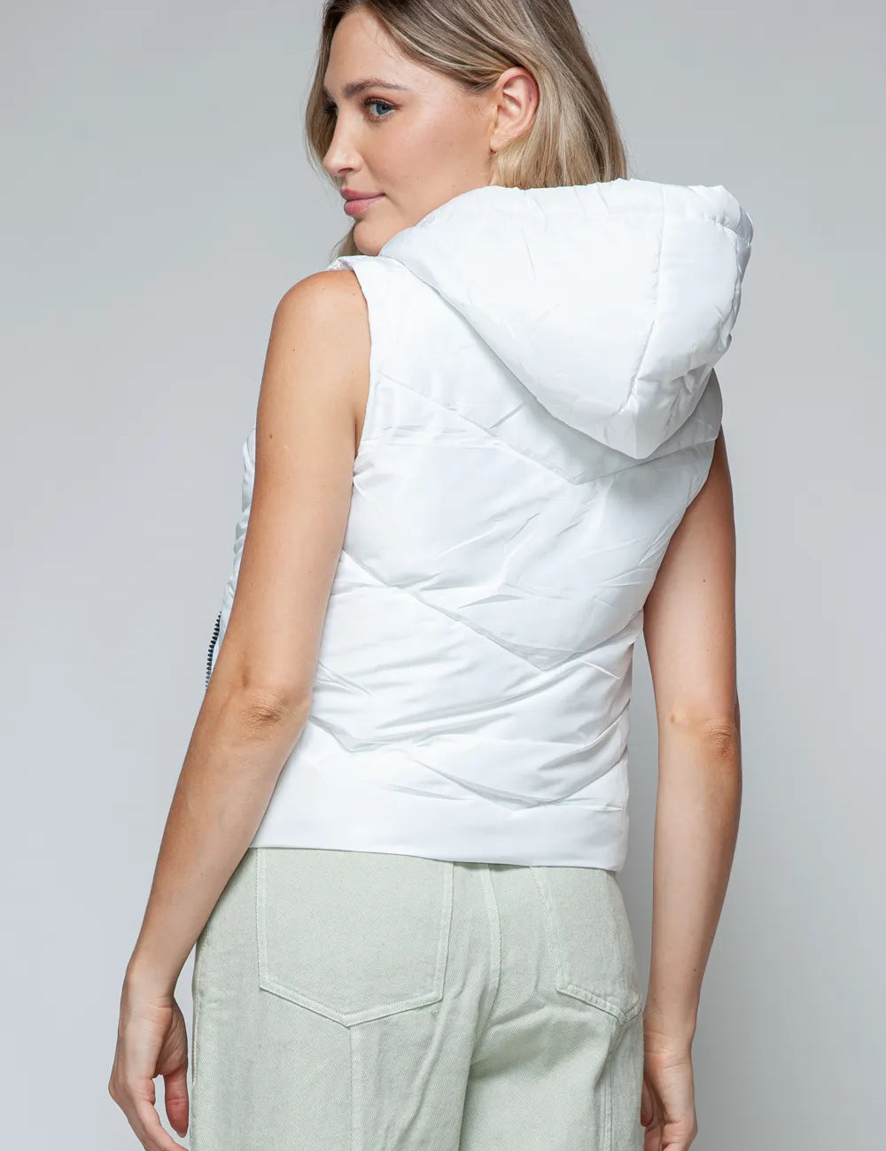 Snobbish Zip Up Quilted Hooded Vest | Vest Jackets Daverri Fashions