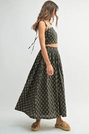 MABLE Floral Crop Top and Skirt Set | Outfit Sets Daverri Fashions