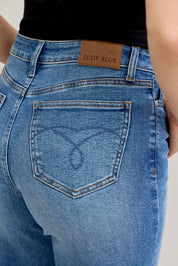 Judy Blue Mid Rise Crop Wide Leg Jeans | Jeans Daverri Fashions