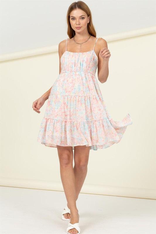 Flirty Floral Tie-Strap Midi Dress Midi Dresses