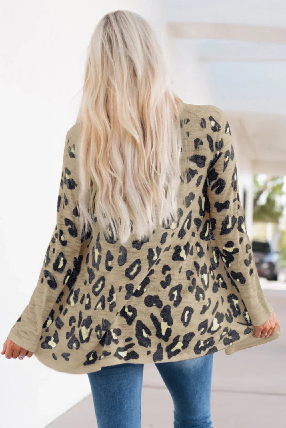Printed Long Sleeve Cardigan - DAVERRI FASHIONS