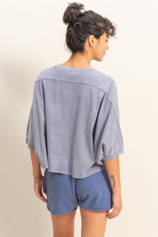 HYFVE Lightweight Round Neck Batwing Sleeve T-Shirt T-Shirts