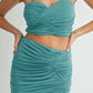 MABLE Ruched Tube Crop Top and Skirt Set Outfit Sets